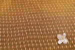 Dark Goldenrod Brown Mercerised Fine Handloom Ikkat Tie-Dye Pure Soft Cotton Fabric - Image 2