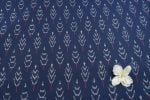 Twilight Indigo Blue Mercerised Fine Handloom Ikkat Tie-Dye Pure Soft Cotton Fabric - Image 2