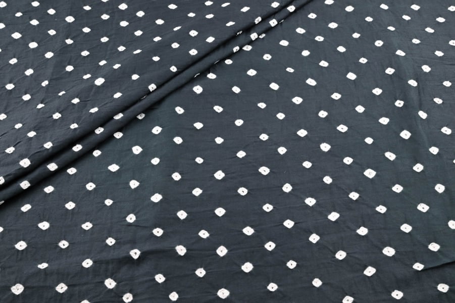 Slate Grey Bandhani Tie Dye 100% Pure Soft Cotton Satin Finish Fabric Slate Grey Bandhani Tie Dye 100% Pure Soft Cotton Satin Finish Fabric - Image 1