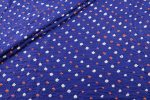 Royal Blue Bandhani Tie Dye 100% Pure Soft Cotton Satin Finish Fabric