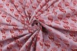 Soft Mauve Pink Floral Handblock Printed 100% Pure Soft Cotton Fabric - Image 3