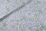 White Floral Handblock Printed 100% Pure Soft Cotton Fabric