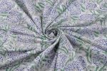 White Floral Handblock Printed 100% Pure Soft Cotton Fabric - Image 3