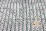 Dove White Floral Handblock Printed 100% Pure Soft Cotton Fabric - Image 2