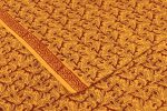 Tangerine Orange Handblock Bagh Printed Cotton Fabric