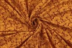 Tangerine Orange Handblock Bagh Printed Cotton Fabric - Image 3