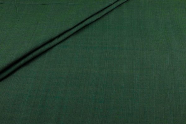 Dark Green Flowy HandLoom Pure Soft Cotton Fabric
