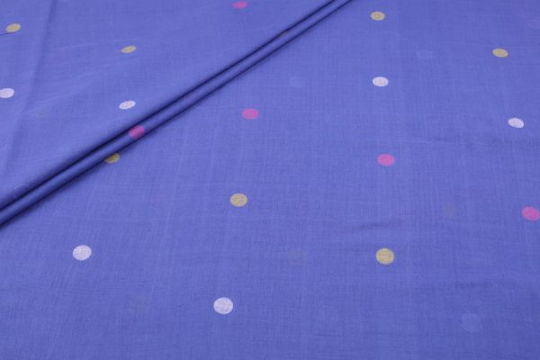 Violet Twilight Blue – Woven Design Handloom Pure Soft Cotton Fabric