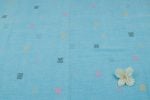 Sky Blue – Woven Design Handloom Pure Soft Cotton Fabric - Image 2