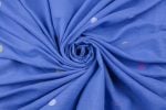 Cornflower Blue – Woven Design Handloom Pure Soft Cotton Fabric - Image 3
