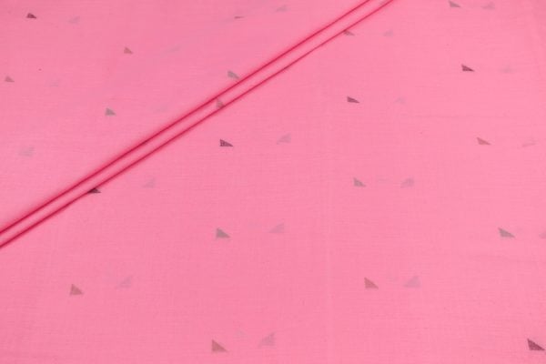 Rose Pink – Woven Design Handloom Pure Soft Cotton Fabric
