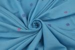 Cerulean Blue – Woven Design Handloom Pure Soft Cotton Fabric - Image 3