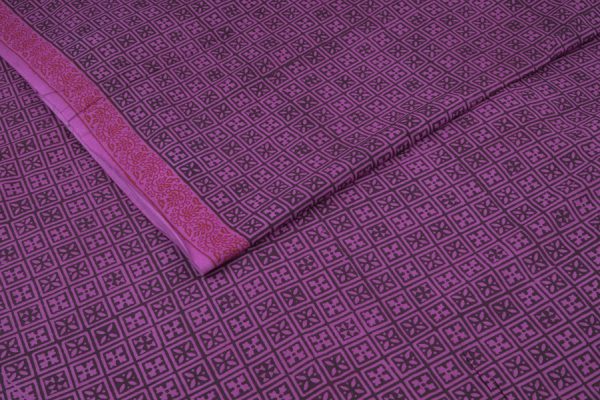 Pre-Cut 0.95m Magenta Purple – Bagh Handblock Printed Cotton Fabric