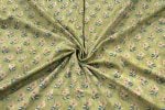 Pista Green – Floral Handblock Printed 100% Pure Cotton Fabric - Image 3