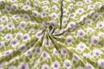Lime Pastel Green – Floral Handblock Printed 100% Pure Cotton Fabric - Image 3