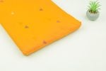Orange Woven Design Flowy HandLoom Pure Soft Cotton Fabric - Image 2