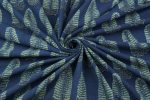 Natural Indigo Blue Handblock Ajrakh Printed Cotton Fabric - Image 4