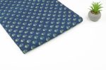 Natural Indigo Blue Handblock Ajrakh Printed Cotton Fabric - Image 2
