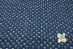 Natural Indigo Blue Handblock Ajrakh Printed Cotton Fabric - Image 3