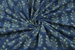 Natural Indigo Blue Handblock Ajrakh Printed Cotton Fabric - Image 4