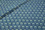 Natural Indigo Blue Handblock Ajrakh Printed Cotton Fabric