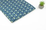 Natural Indigo Blue Handblock Ajrakh Printed Cotton Fabric - Image 2