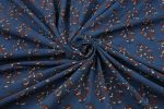Natural Indigo Blue Handblock Ajrakh Printed Cotton Fabric - Image 4