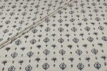 Natural White Handblock Ajrakh Printed Cotton Fabric