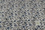 Natural White Handblock Ajrakh Printed Cotton Fabric - Image 3