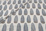 Natural White Handblock Ajrakh Printed Cotton Fabric