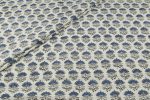 Natural White Handblock Ajrakh Printed Cotton Fabric