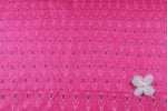 Deep Pink Mercerised Fine Handloom Ikkat Tie-Dye Pure Soft Cotton Fabric - Image 3