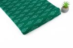 Bottle Green Mercerised Fine Handloom Ikkat Tie-Dye Pure Soft Cotton Fabric - Image 2
