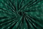 Bottle Green Mercerised Fine Handloom Ikkat Tie-Dye Pure Soft Cotton Fabric - Image 4