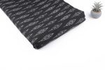 Natural Black Mercerised Fine Handloom Ikkat Tie-Dye Pure Soft Cotton Fabric - Image 2