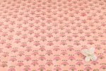 Light Salmon Orange Floral Handblock Printed 100% Pure Soft Cotton Fabric - Image 3