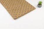Dark Goldenrod Yellow Floral Handblock Printed 100% Pure Soft Cotton Fabric - Image 2