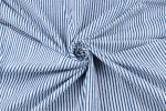 Bahama Blue Stripes Handblock Printed 100% Pure Soft Cotton Fabric - Image 4