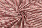 Ruby Red Stripes Handblock Printed 100% Pure Soft Cotton Fabric - Image 4