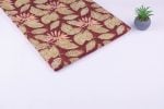 Brownish Red Floral Handblock Printed 100% Pure Soft Cotton Fabric - Image 2