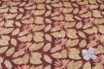 Brownish Red Floral Handblock Printed 100% Pure Soft Cotton Fabric - Image 3