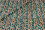 Pine Green Floral Handblock Printed 100% Pure Soft Cotton Fabric