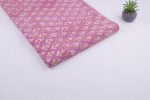 Soft Blush Pink Pure Soft Cotton HandBlock Printed Fabric - Image 2