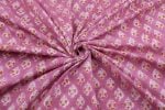 Soft Blush Pink Pure Soft Cotton HandBlock Printed Fabric - Image 4