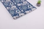 Deep Navy Blue Pure Soft Cotton HandBlock Printed Fabric - Image 2