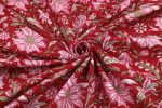 Cherry Red Pure Soft Cotton HandBlock Printed Fabric - Image 4
