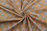 Camel Yellow Pure Soft Cotton HandBlock Printed Fabric - Image 4