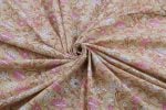 Soft Taupe Pure Soft Cotton HandBlock Printed Fabric - Image 4