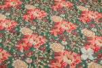 Emerald Green Pure Soft Cotton HandBlock Printed Fabric - Image 3