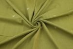 Olive Green Authentic HandLoom Woven Design Flowy Soft Cotton Fabric - Image 4
